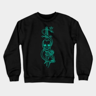 Skull Sword Snake Tattoo Crewneck Sweatshirt